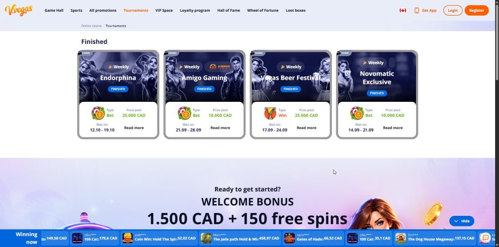 V.Vegas terms where a CAD 38 withdrawal cap appears